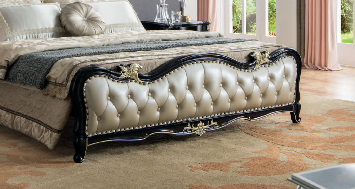 European furniture bedroom sets luxury king size Genuine leather bed Set hot sale fashion Style bedr