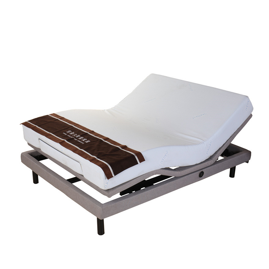 Modern luxury multifunctional adjustable split king bed frame with massage for home furniture
