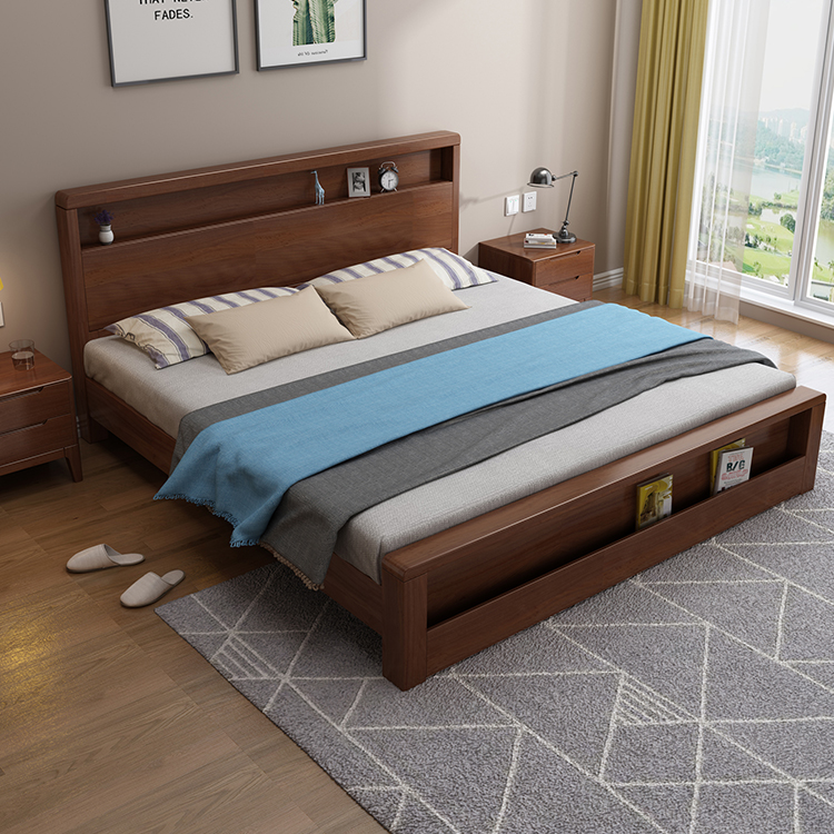 Nordic Modern Style Trundle Platform Bed With Stor
