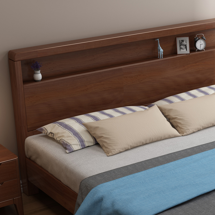 Nordic Modern Style Trundle Platform Bed With Stor