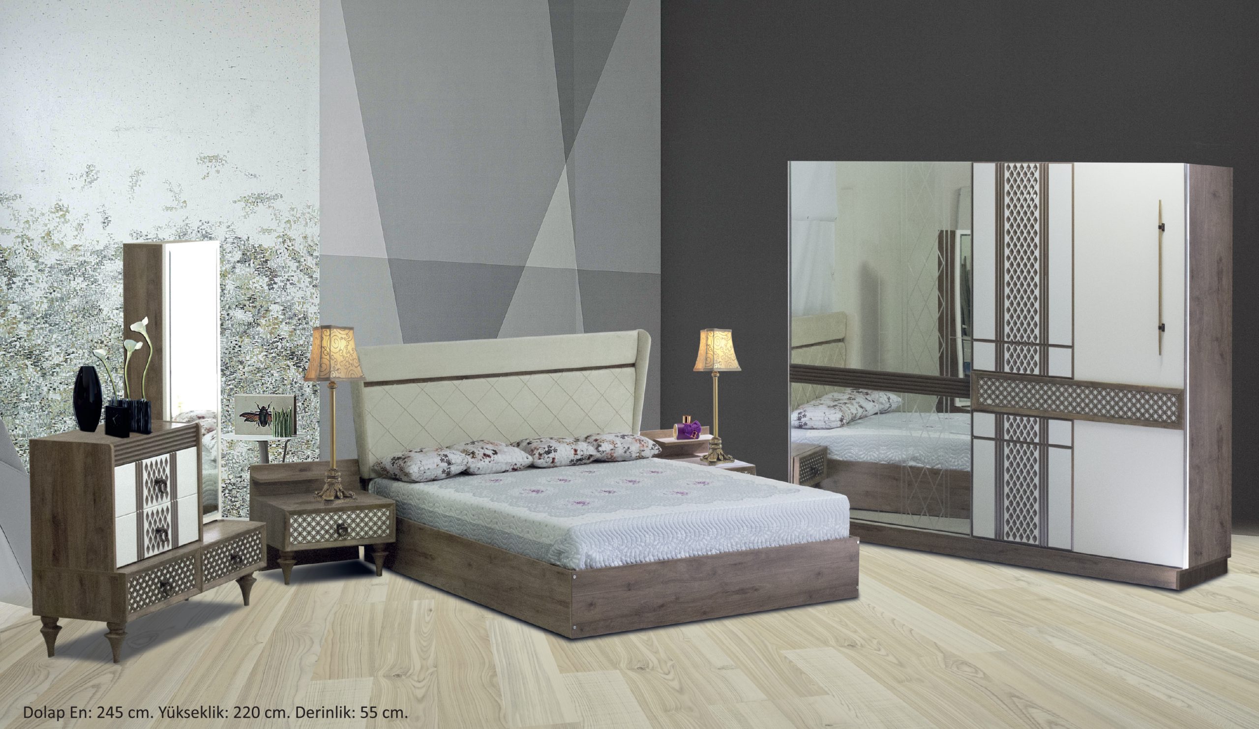 Bedroom Furniture Wooden Set Wood House Bedrooms Furniture Modern Style Hotel Apartment Bedroom Set 