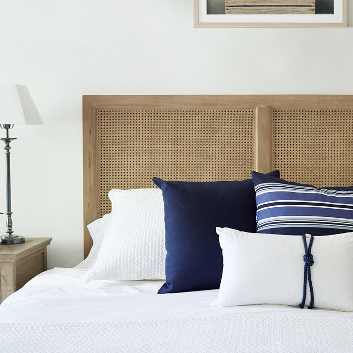 Luxury French Style Simple Bedroom Furniture Solid Wooden And Rattan Bed Frame Design King Queen Siz