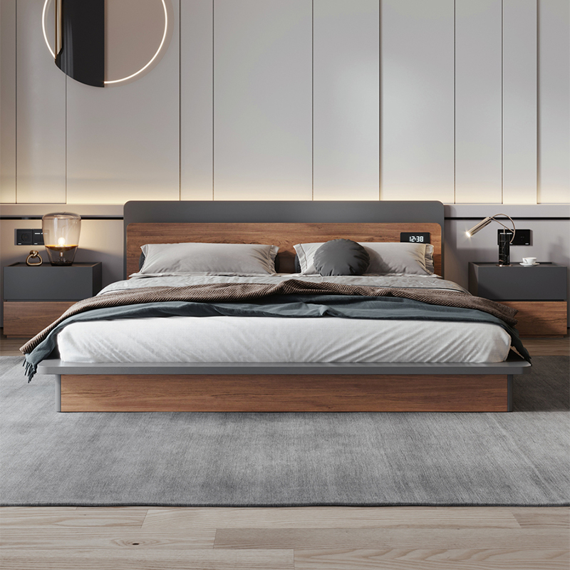 Luxury Bedroom Furniture Upholstered Modern Wood Beds Bed Room Set Furniture