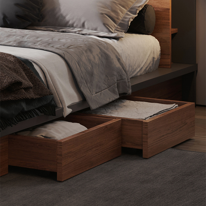 Luxury Bedroom Furniture Upholstered Modern Wood Beds Bed Room Set Furniture