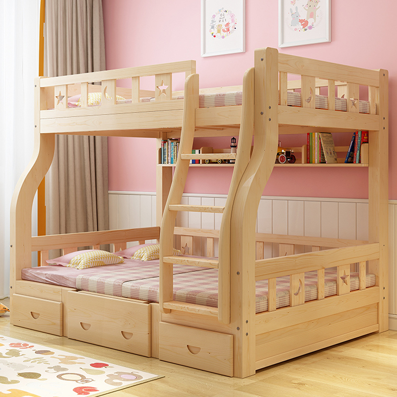 kid bedroom furniture children bunk bed with slide staircase table multiple colors and multiple comb