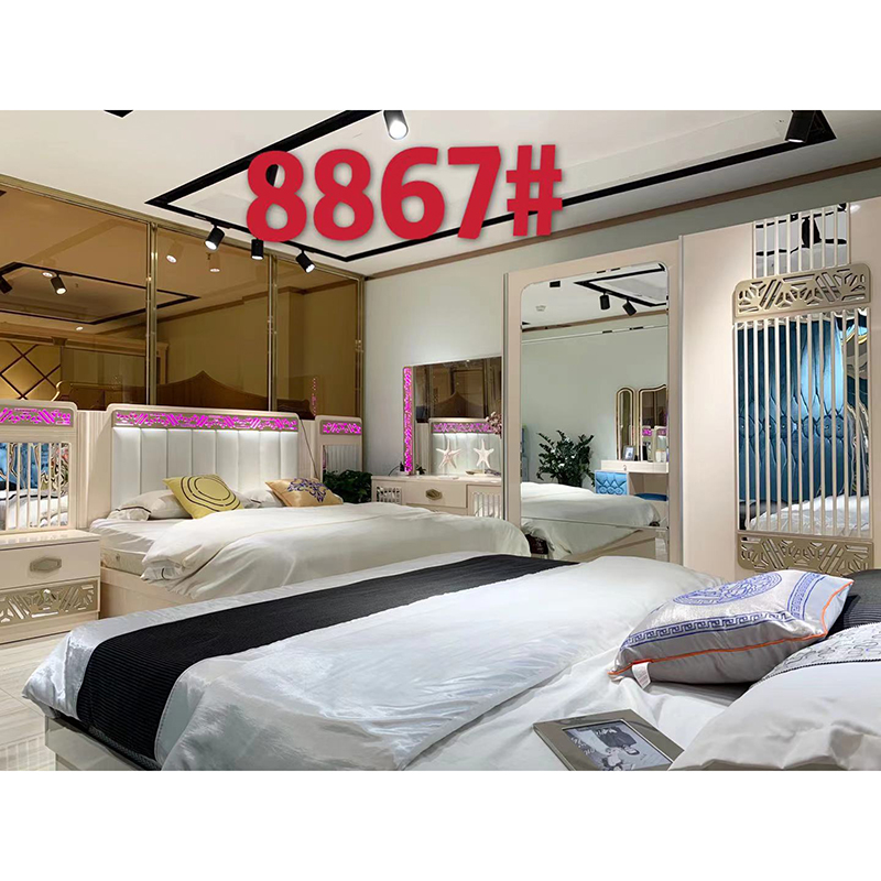 Promoted Modern Bedroom Set Home Furniture King Size Wood Furniture Bedroom Supplies for Home
