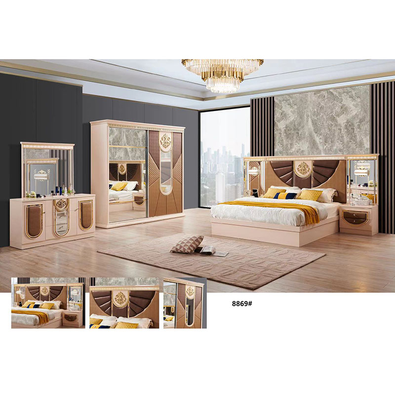 Promoted Modern Bedroom Set Home Furniture King Size Wood Furniture Bedroom Supplies for Home