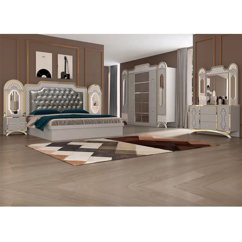 Factory hot sale  modern king size bedroom sets home furniture luxury bedroom furniture set