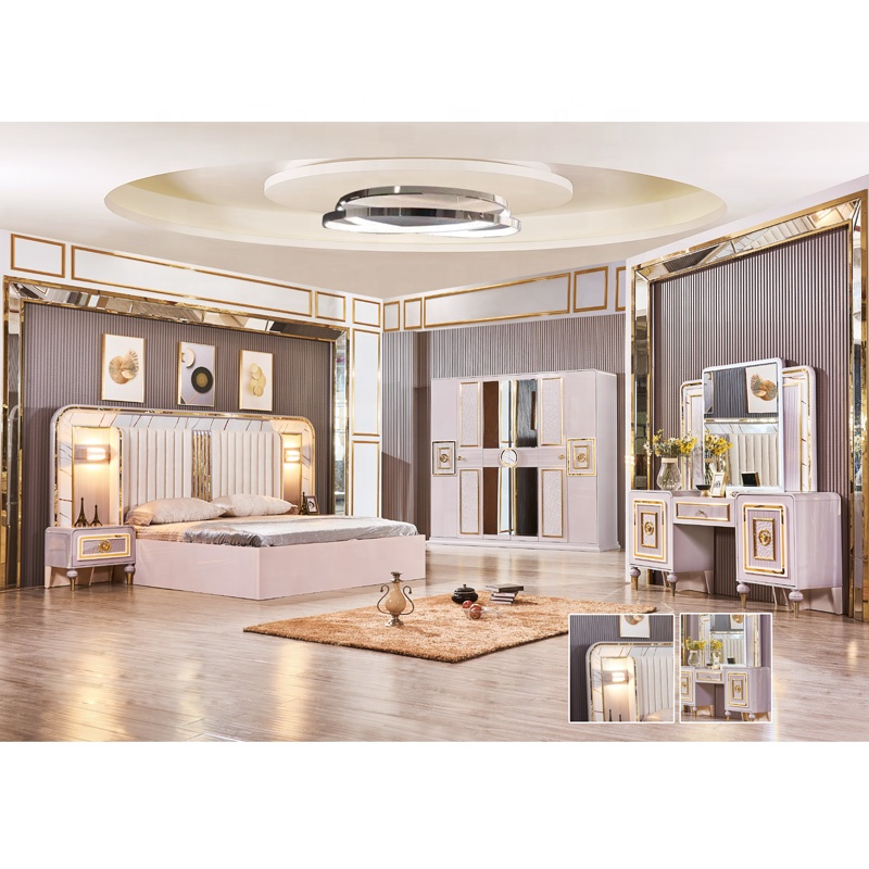 Factory hot sale  modern king size bedroom sets home furniture luxury bedroom furniture set