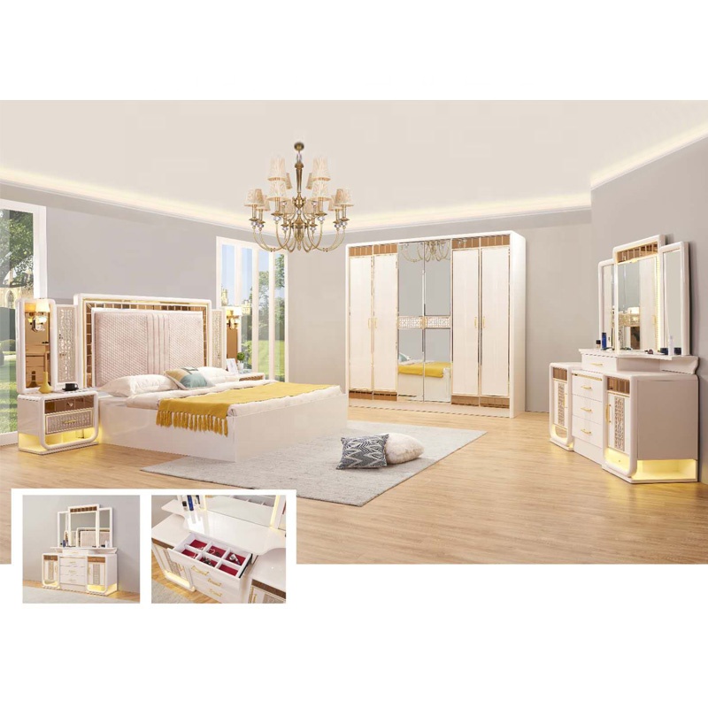 Factory hot sale  modern king size bedroom sets home furniture luxury bedroom furniture set