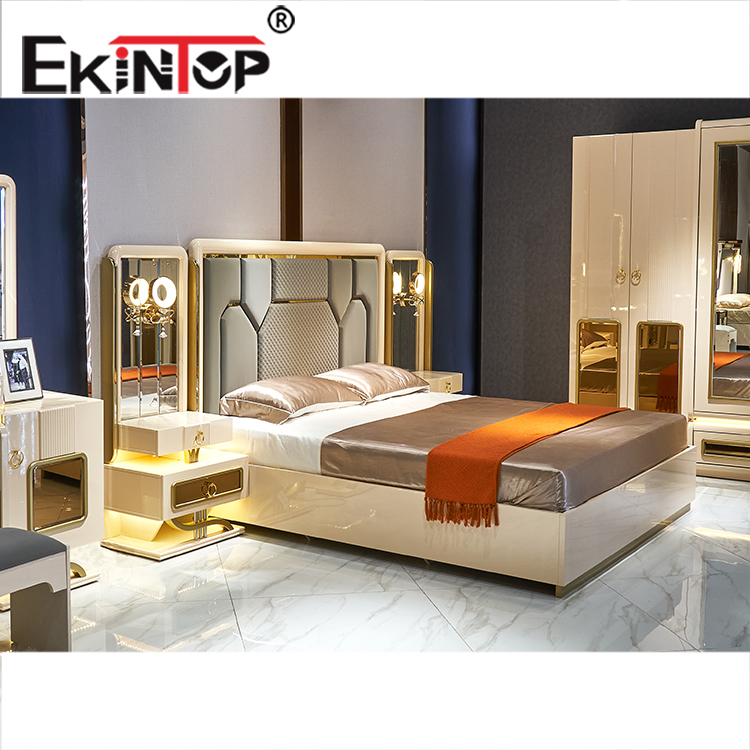 Ekintop king bed double modern bed room furniture bedroom set wooden bed furniture for sale