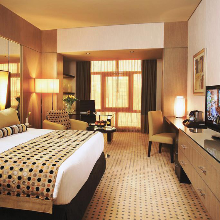Modern luxury 3-5 Star bedroom design custom made wooden hotel furniture