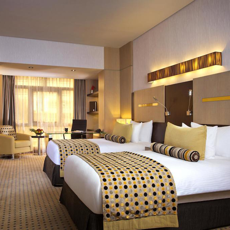 Modern luxury 3-5 Star bedroom design custom made wooden hotel furniture
