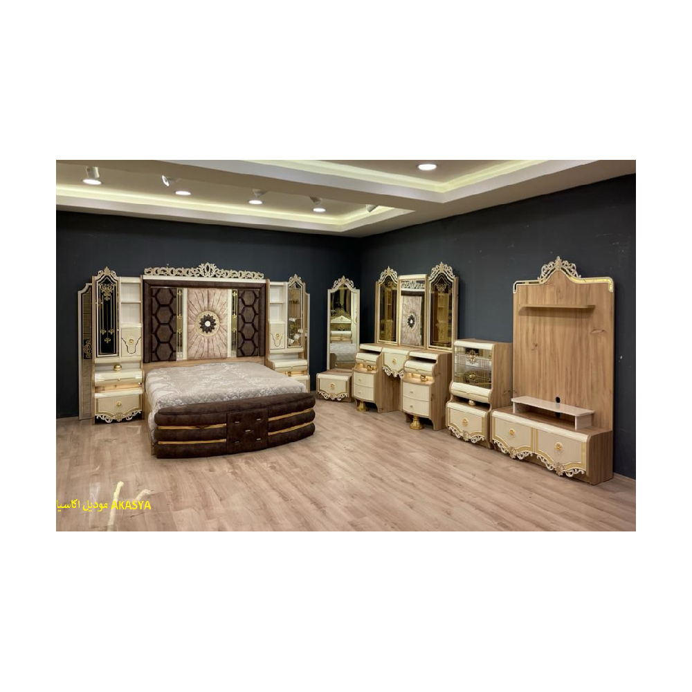 High Quality Akasya Bedroom Furniture Set 11 pcs Wholesale Product - The Most Preferred Bedroom Furn