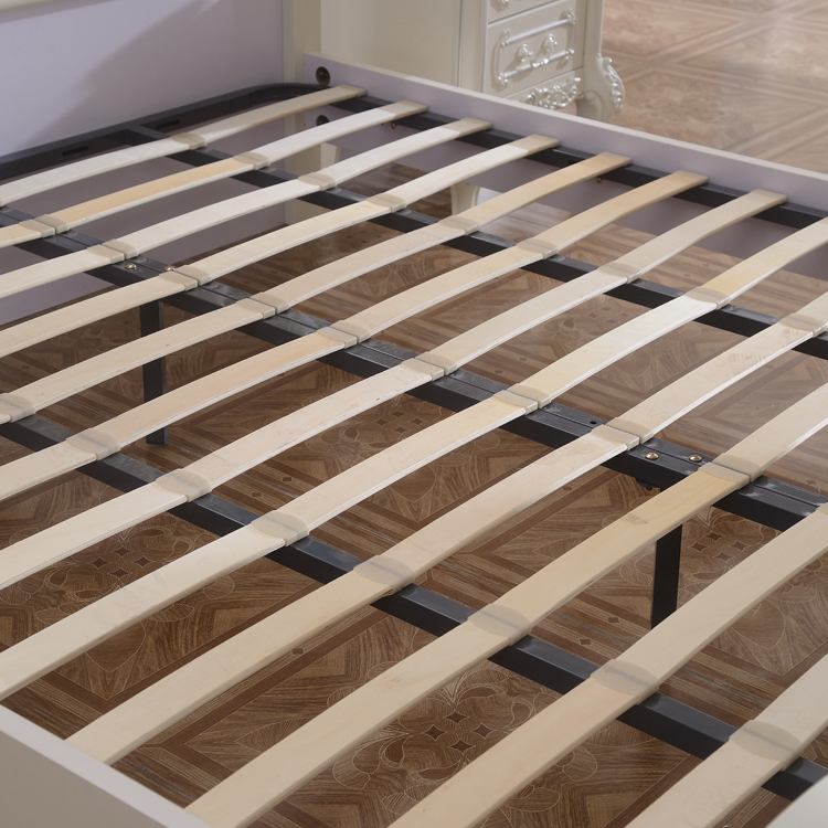modern european solid wood bed Fashion Carved french bedroom furniture