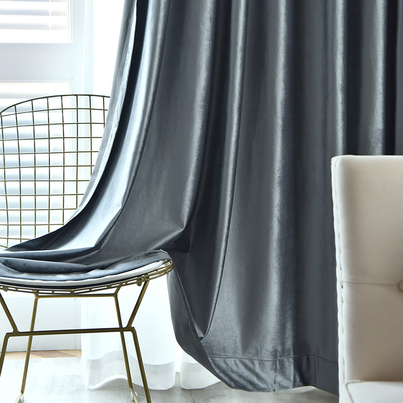 silver dark grey velvet curtains for theatre livin