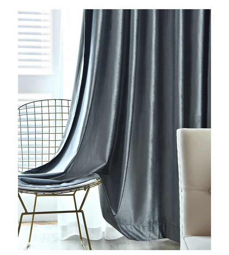 silver dark grey velvet curtains for theatre livin