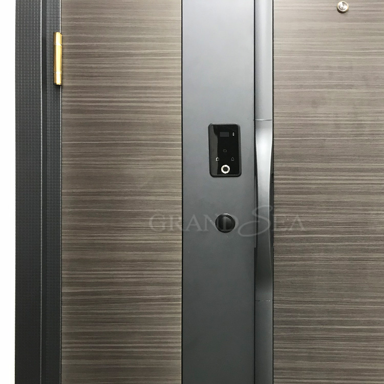 Factory supply top quality fire rated smart lock entrance exterior steel security door for residenti