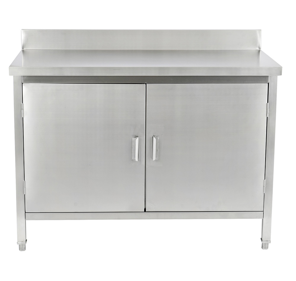 Stainless Steel kitchen Work cabinet with double-w