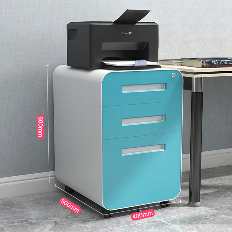 A4 3 drawer detachable mobile Pedestal file steel 