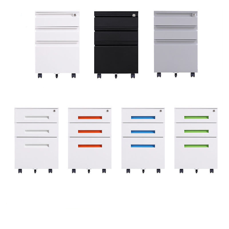 A4 3 drawer detachable mobile Pedestal file steel 