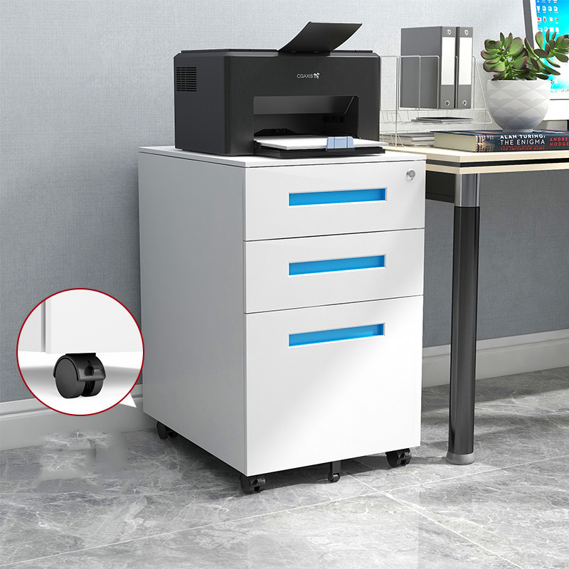 A4 3 drawer detachable mobile Pedestal file steel 