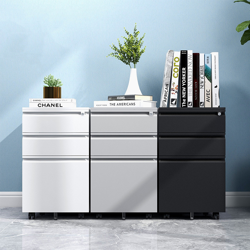 A4 3 drawer detachable mobile Pedestal file steel 