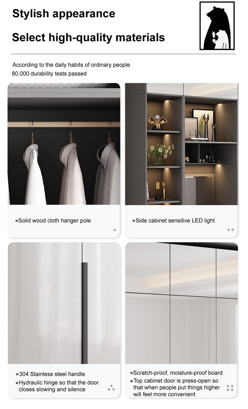 YJ618Factory UV highlight Wardrobe Closet Frame Cabinet Modern bedroom furniture designs cupboard cu