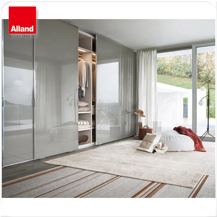 Modern Bedroom Furniture 3 Sliding Doors glass Wardrobe