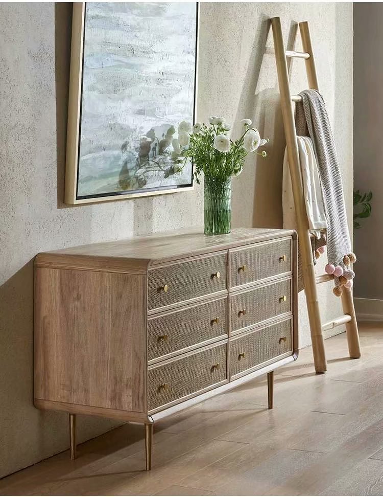 Simple, modern and classic fashion woodiness makes up bucket cabinet of drawer cabinet of cane cane 