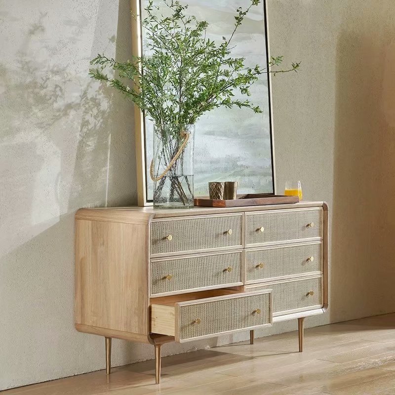 Simple, modern and classic fashion woodiness makes up bucket cabinet of drawer cabinet of cane cane 