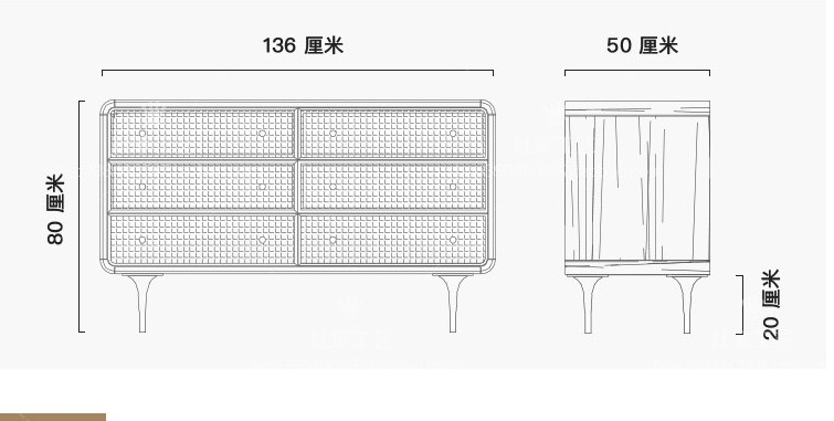 Simple, modern and classic fashion woodiness makes up bucket cabinet of drawer cabinet of cane cane 