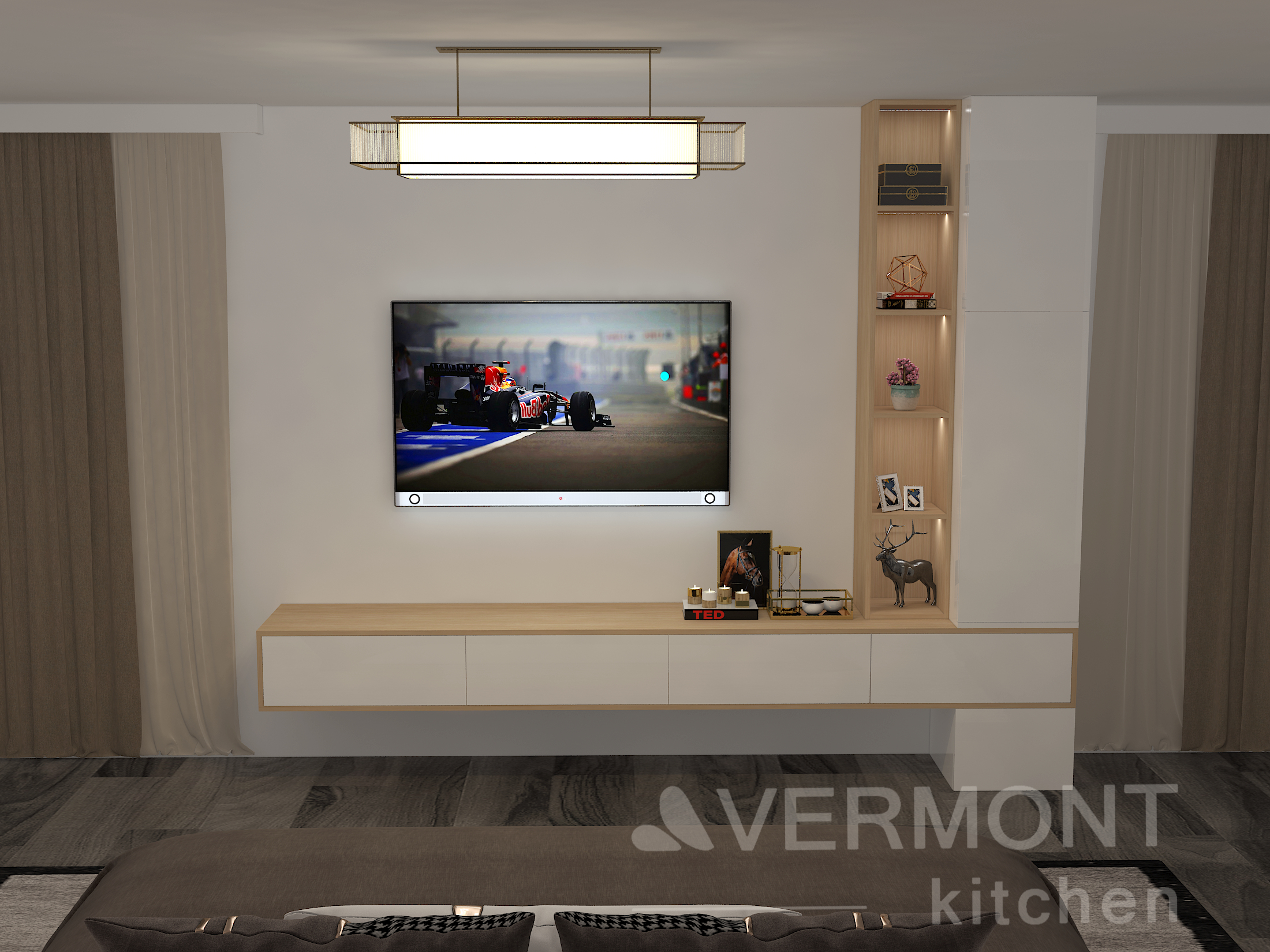 2022 Home Furniture Tv Wall Mount Cabinet Italian Led Wall Unit Modern