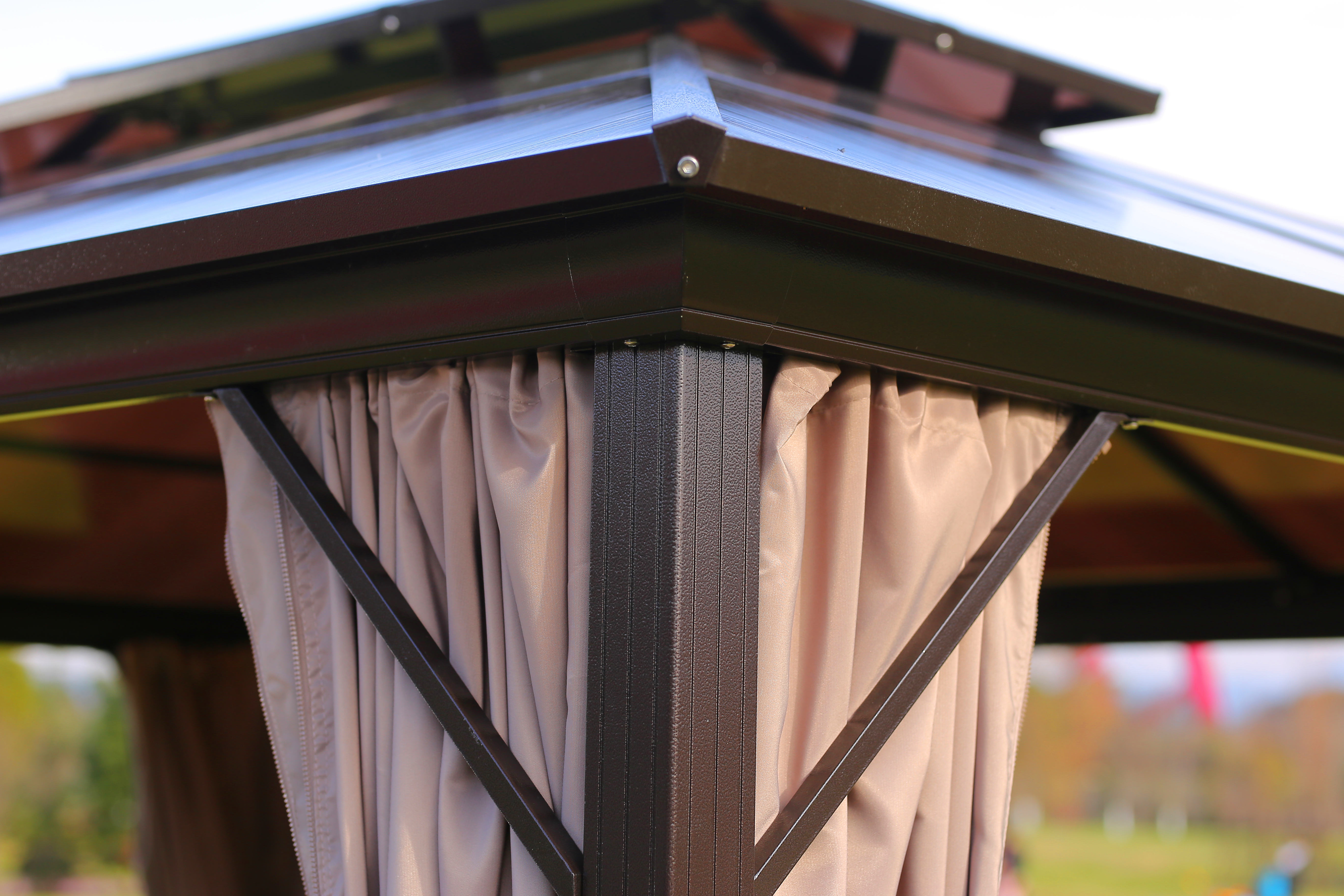 outdoor gazebo garden tent pergolas waterproof hard top gazebo pavilion 10' X 13' hardtop gazebo