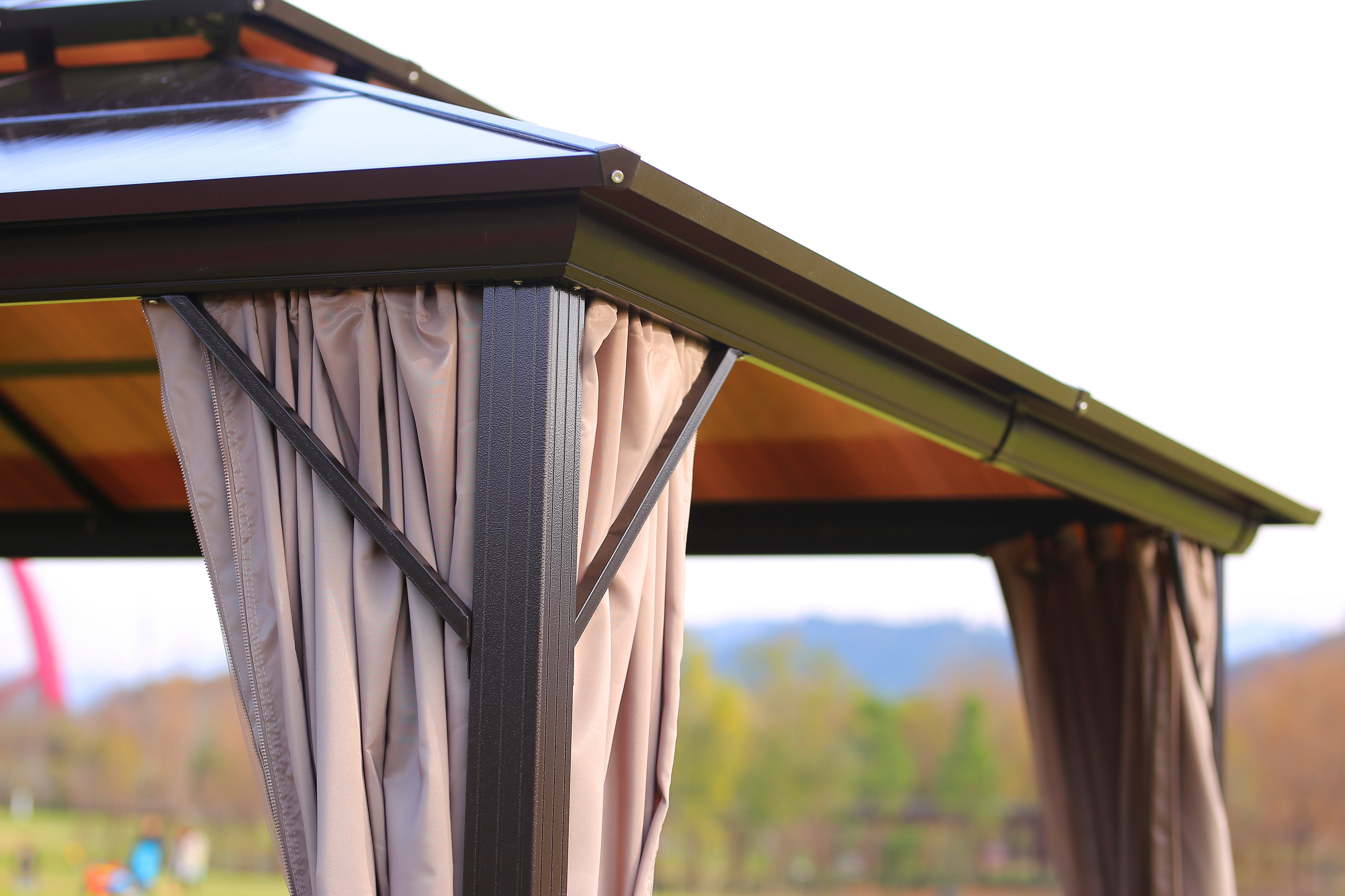 outdoor gazebo garden tent pergolas waterproof hard top gazebo pavilion 10' X 13' hardtop gazebo