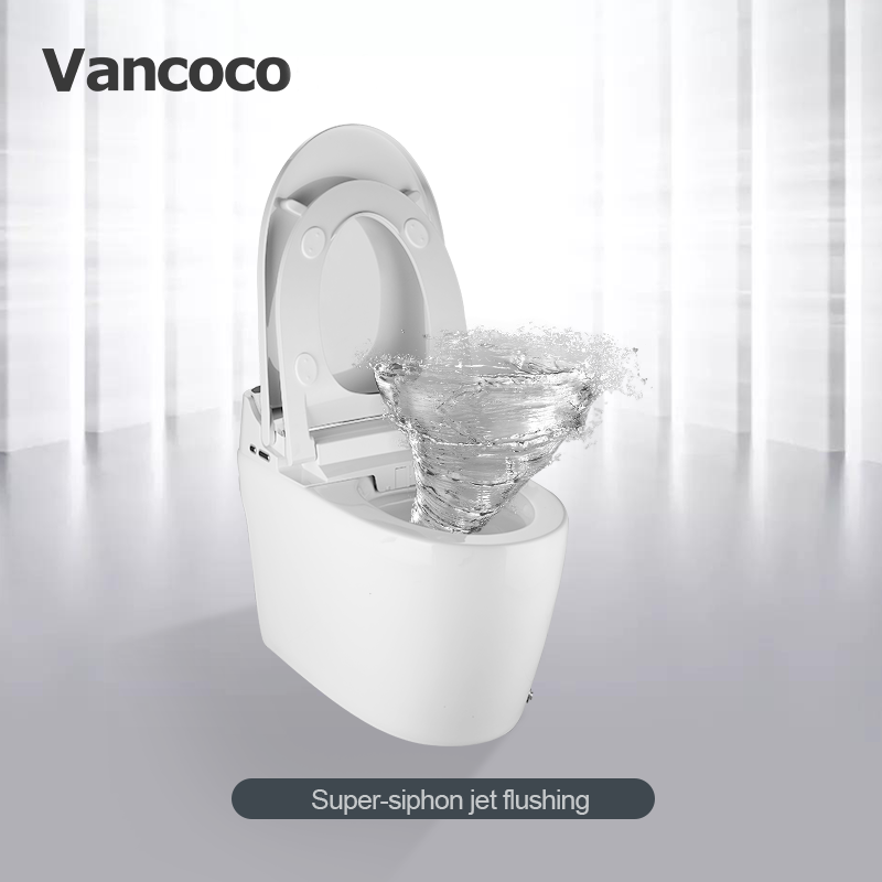 VANCOCO vcc99 automatic smart toilet white color bathroom set toilet intelligent wc toilet for smart