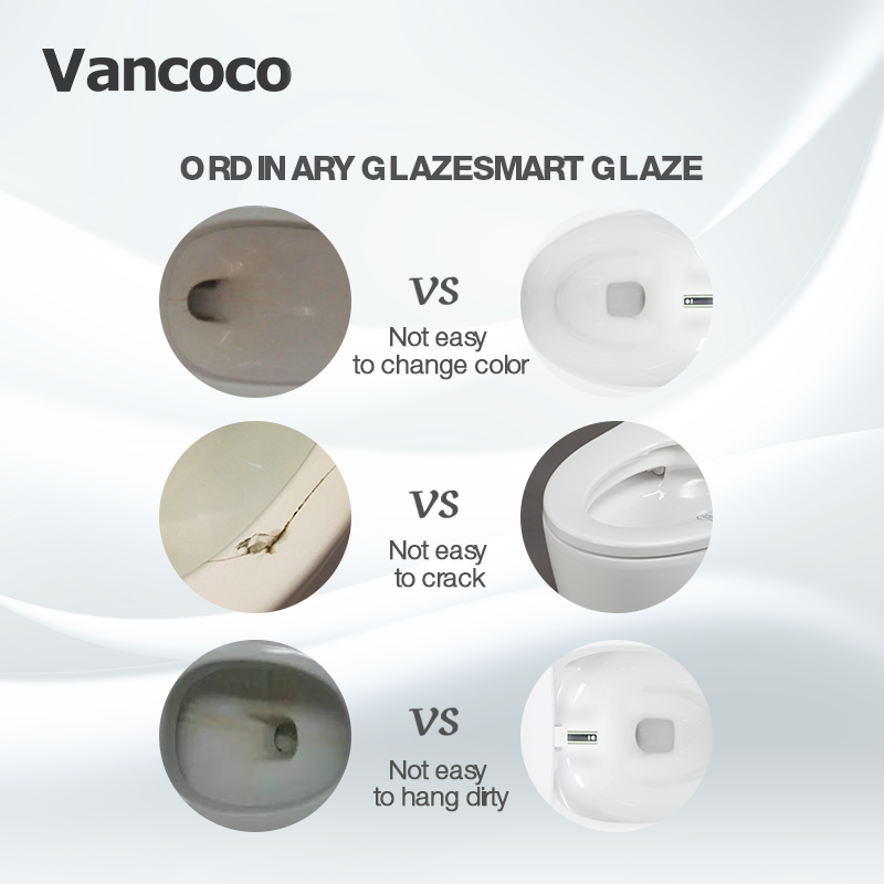 VANCOCO vcc99 automatic smart toilet white color bathroom set toilet intelligent wc toilet for smart