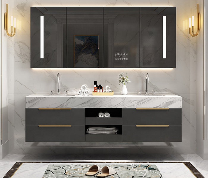 Modern Smart Home Furniture Bathroom Furniture Bathroom Cabinets Bathroom Vanity Cabinet with Sink