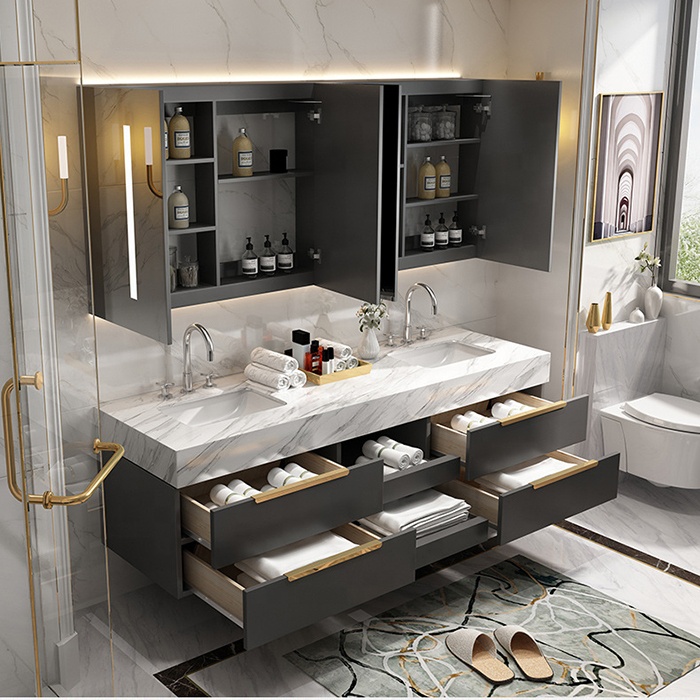 Modern Smart Home Furniture Bathroom Furniture Bathroom Cabinets Bathroom Vanity Cabinet with Sink