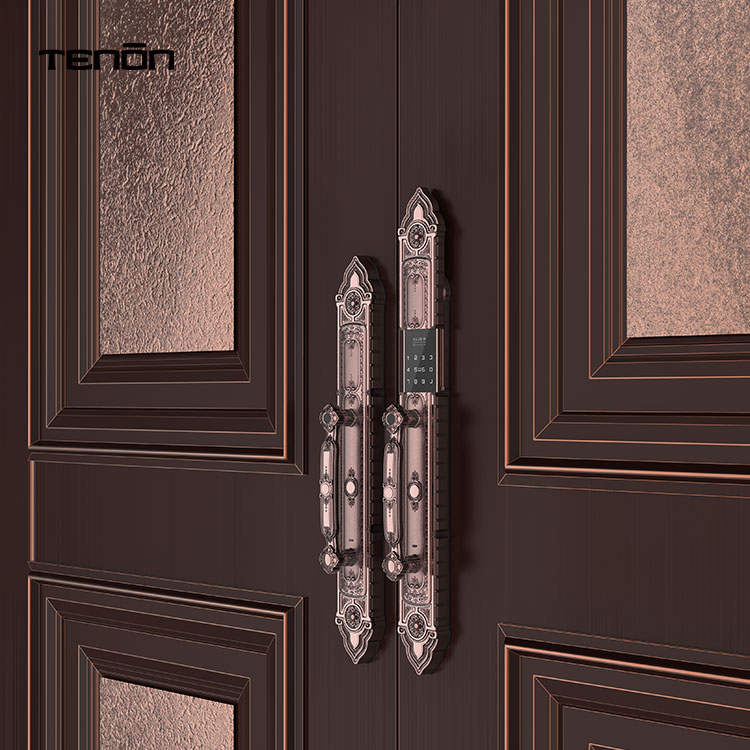 Singapore Luxury Fingerprint Password Entry Door Handle Keyless Digital Lock