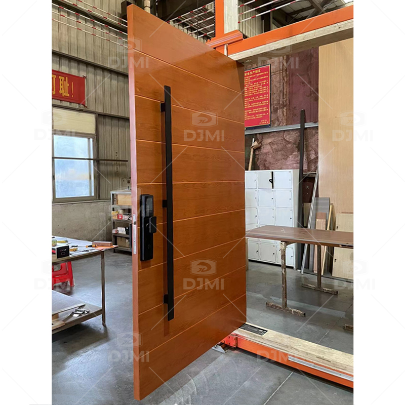 Factory Direct Supply Custom Design Exterior Villa Front Entrance Solid Wood Door Pivot Doors
