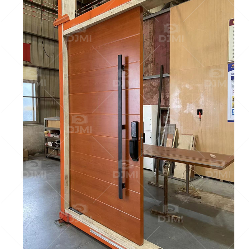 Factory Direct Supply Custom Design Exterior Villa Front Entrance Solid Wood Door Pivot Doors