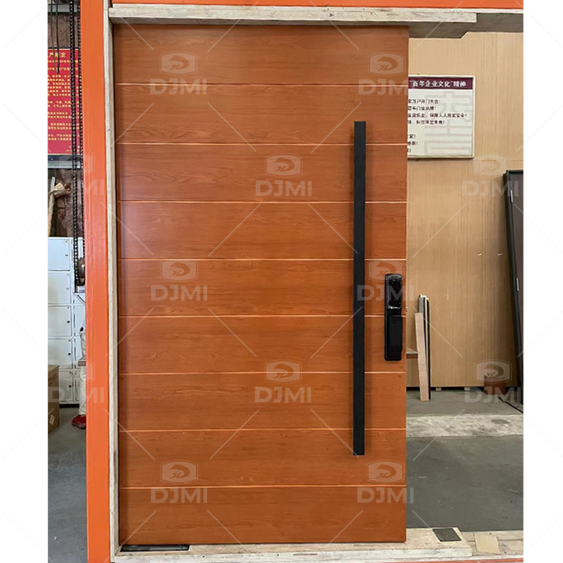 Factory Direct Supply Custom Design Exterior Villa Front Entrance Solid Wood Door Pivot Doors