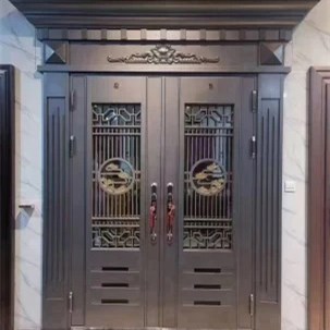 Factory direct supply metal door pattern custom bulk cast aluminum door
