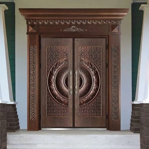 Factory direct supply metal door pattern custom bulk cast aluminum door