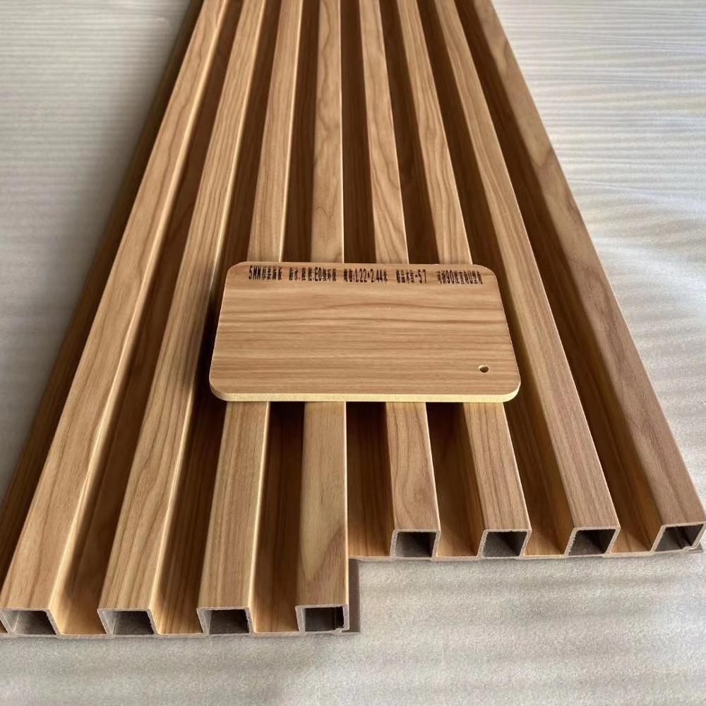 Wooden Grain PVC Wpc Wall Panels Designs for Decor