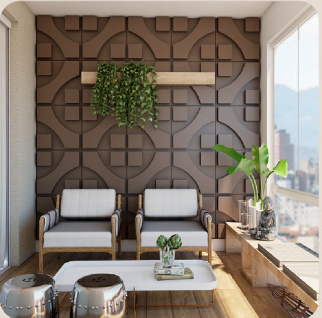 Decorative Plastic Wall Panel 3D Wall Panel Polyst