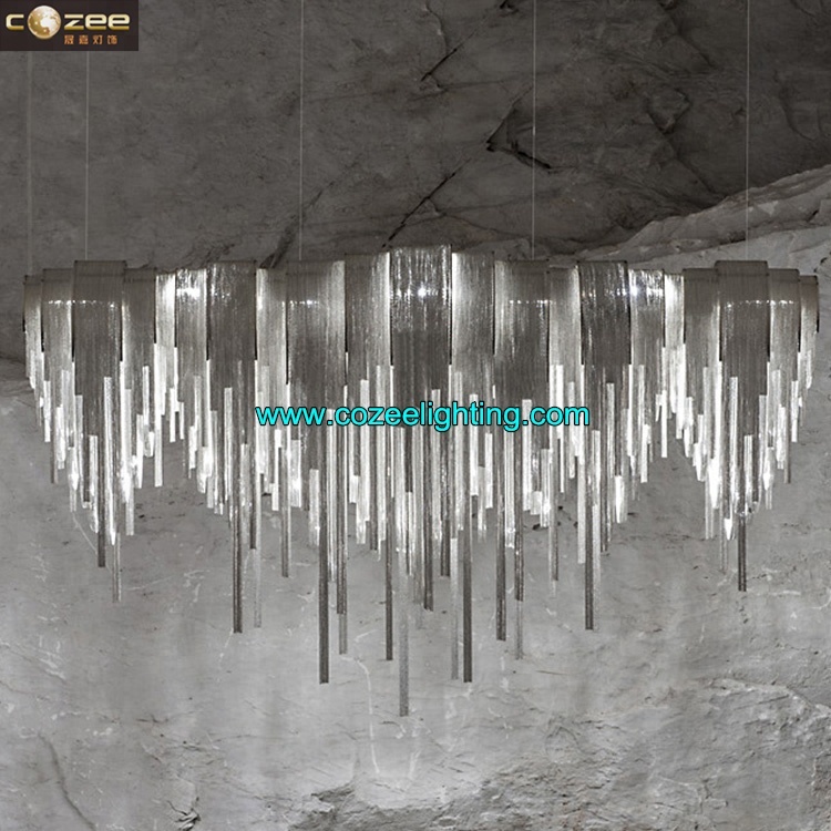 Modern Restaurant Lamp Led Hotel Crystal Chandelie