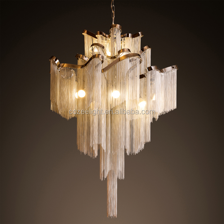 Modern Restaurant Lamp Led Hotel Crystal Chandelie