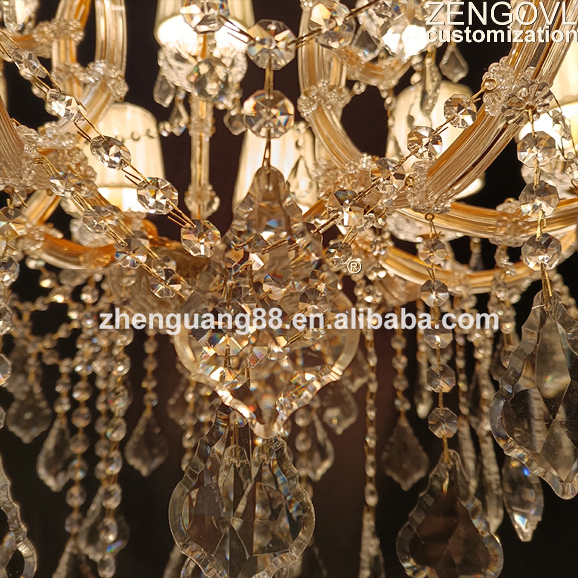Maria Theresa Crystal Chandelier gold Luxury Golde